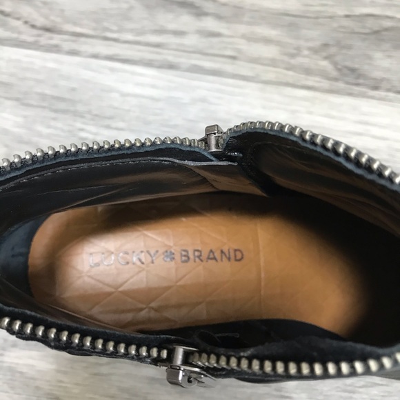 Lucky Brand Bartalino Black Leather Boots - Picture 5 of 8